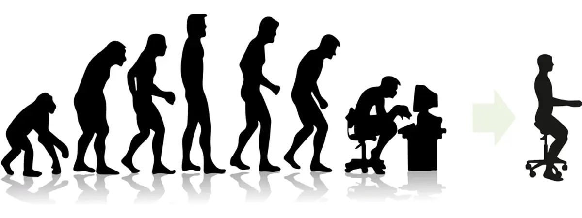 Evolution gerader Rücken